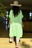 Made in Italy Sahara Star Sack Dress Lime 